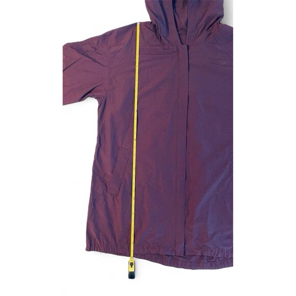 Eileen Fisher Dark Purple Raincoat L 46” Chest Lightweight Rain Jacket - Picture 4 of 7